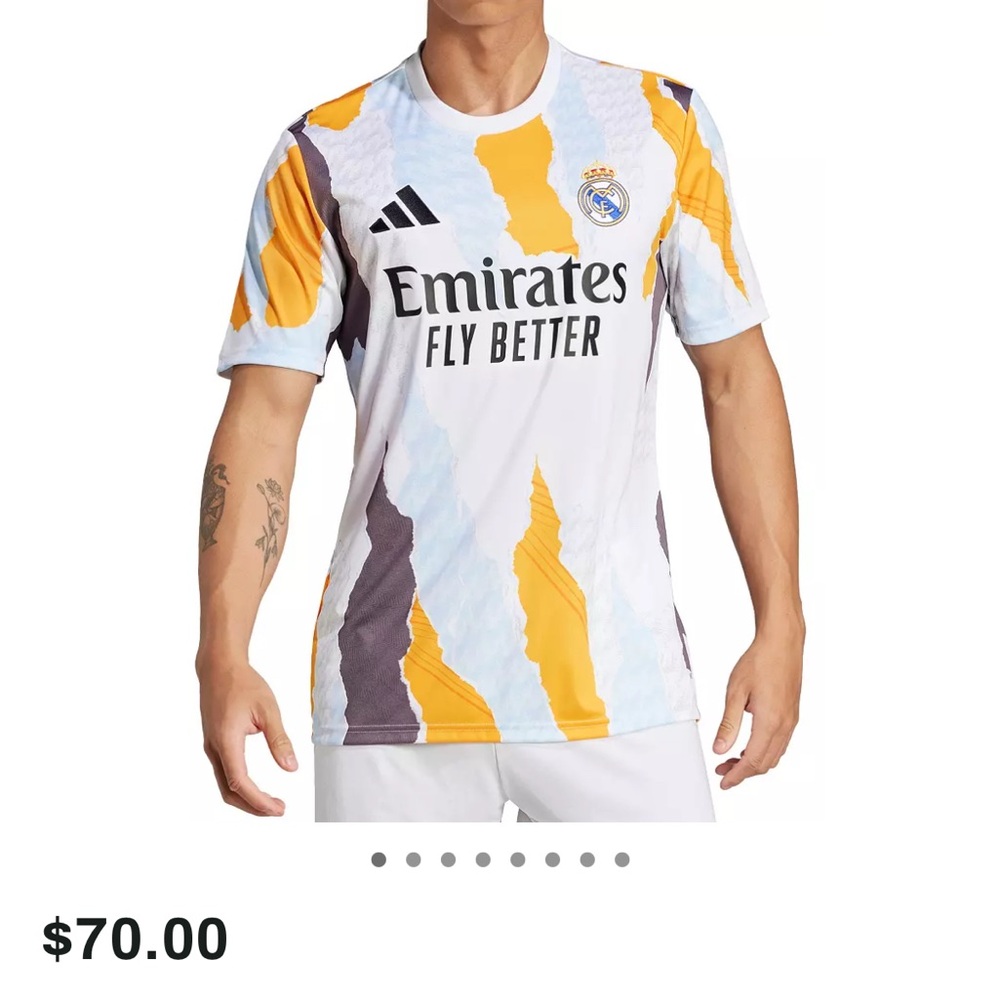 ADIDAS Real Madrid pre-match training jersey - men’s LARGE